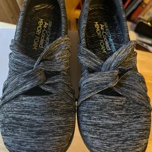 Skechers Heathered Jersey Mary Janes -Knot Concerned 6.5M Black